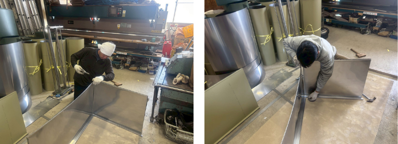 金属屋根部材の加工・造作