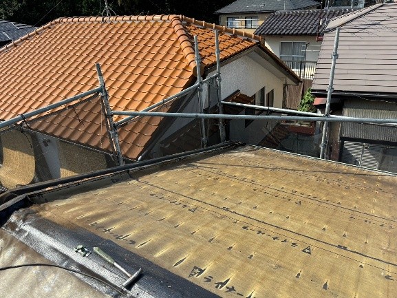 野地板合板を張る準備