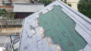 台風で飛ばされた屋根