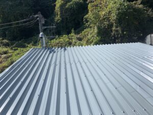 二重折板屋根の施工完了