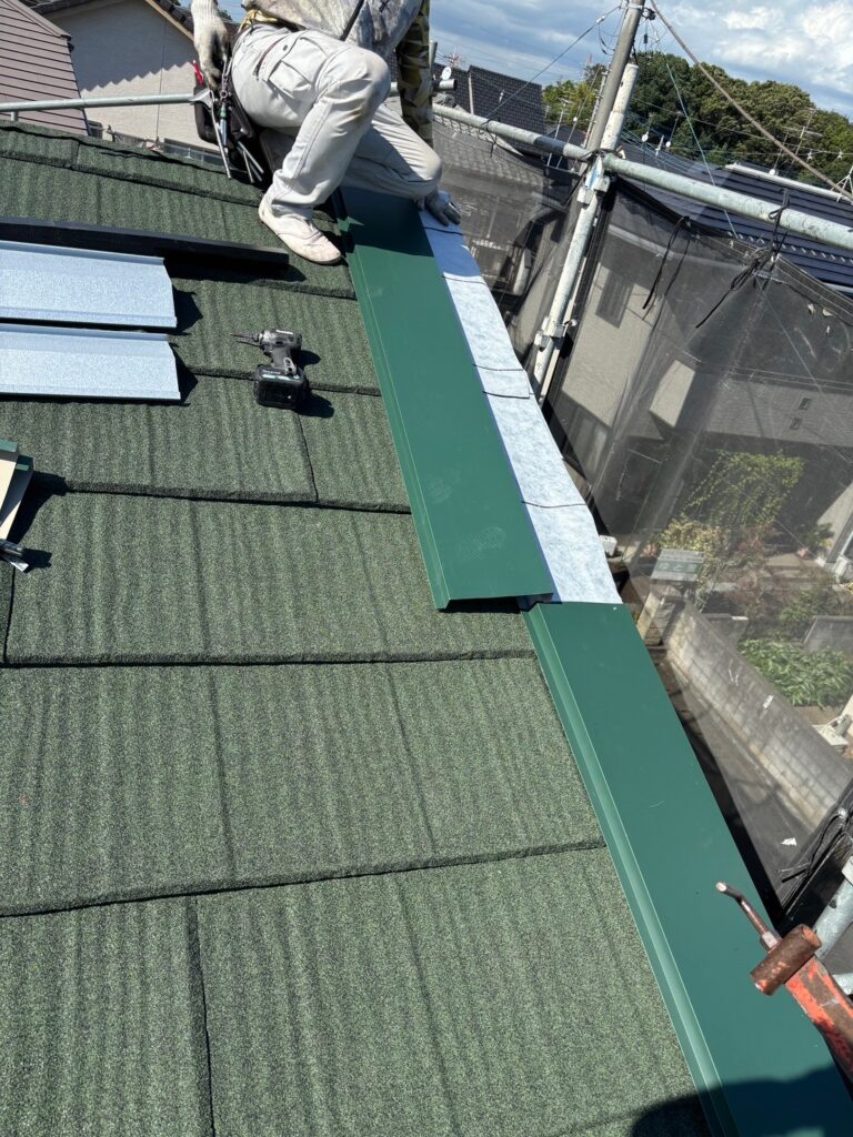 ケラバを加工して取付