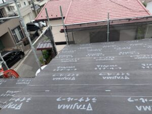 ニューライナールーフィングを張った写真