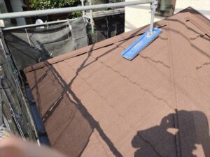 棟板金を取り付けたクラシクタイル