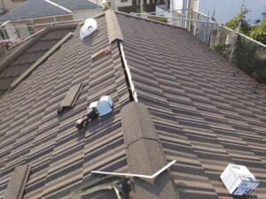 クラシックタイルに換気棟付ける