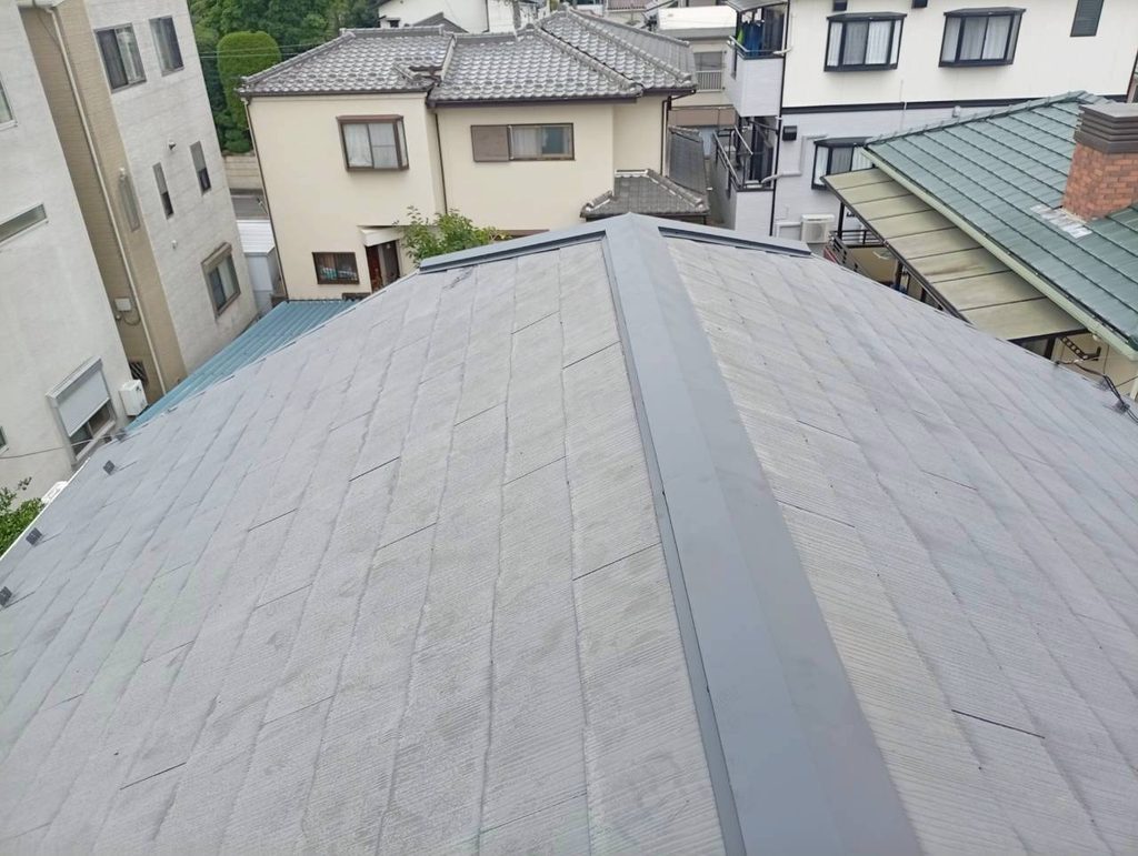新しい棟板金の完成
